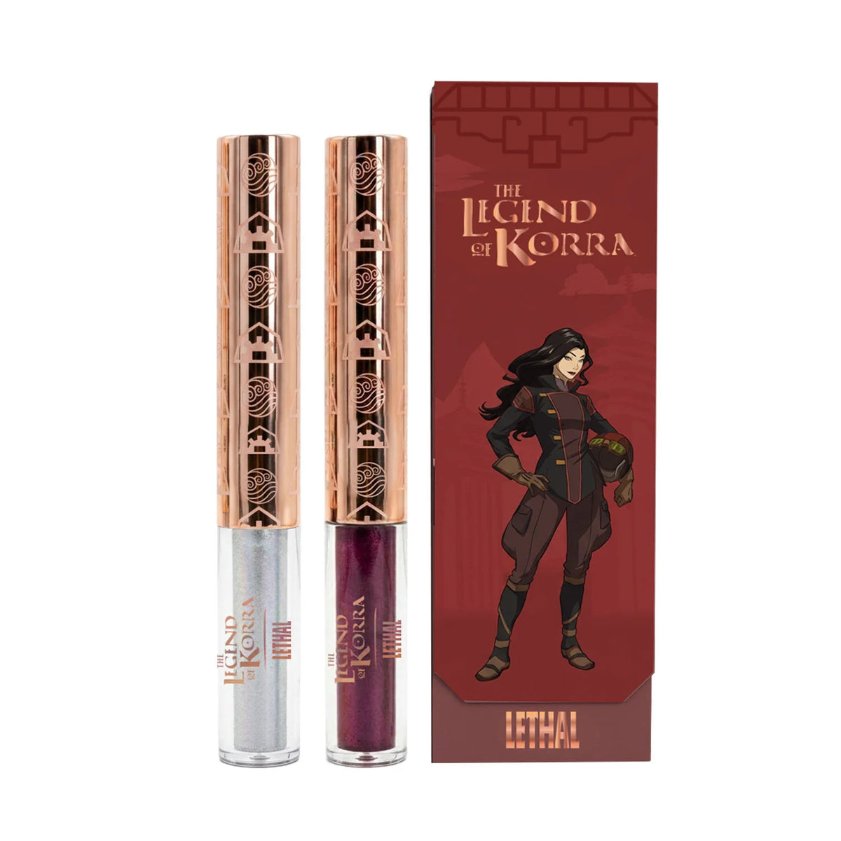 Asami Eyeliner Set- Vegan Eyeliner Mat mürdüm ve Gümüş ışıltısı