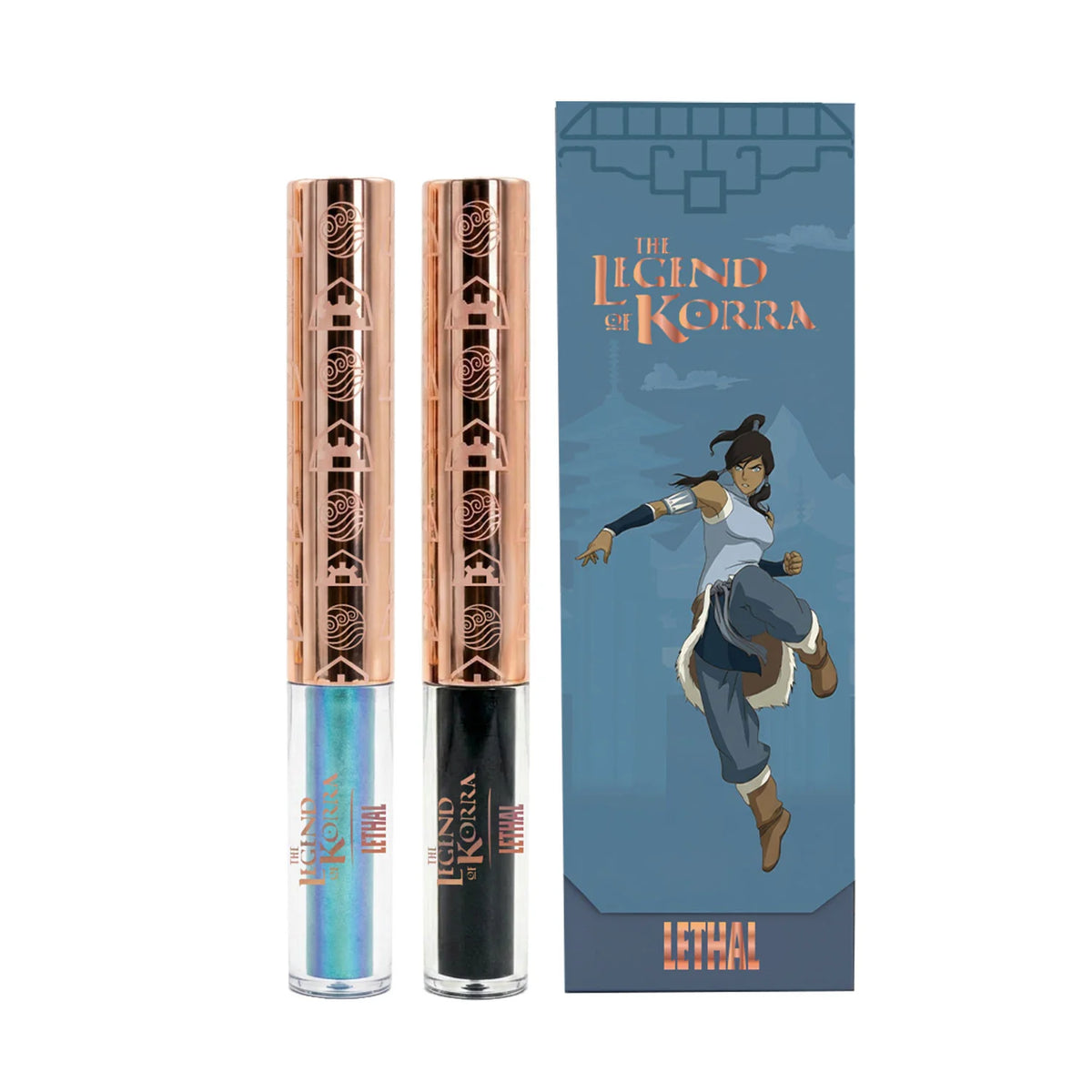 Korra Eyeliner Set- Vegan Eyeliner Siyah ve Işıltılı duochrome